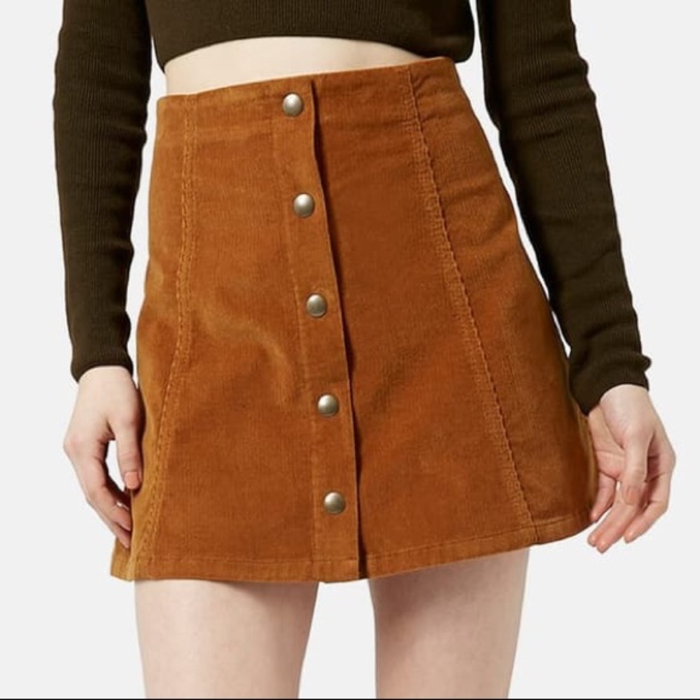 NWT Topshop Corduroy Mini Skirt